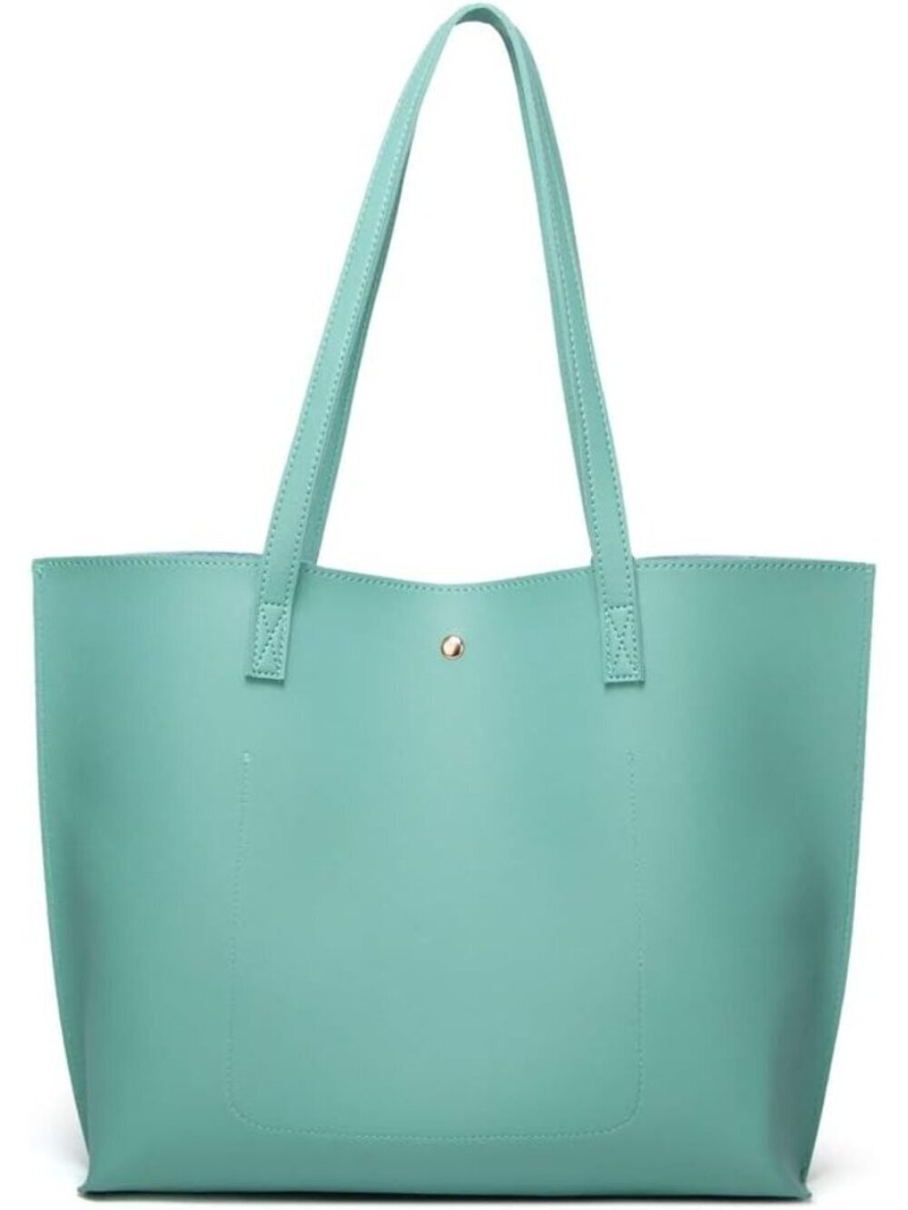 Women's Sea Green Soft Faux Leather Tassel Style Handbag Tote Shoulder Bag - Picture 3 of 6